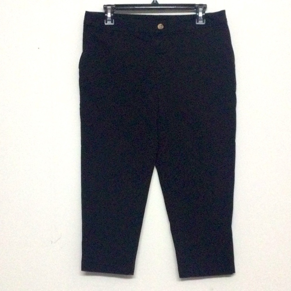 🌞 Faded Glory black capris 4 real pockets women size 10